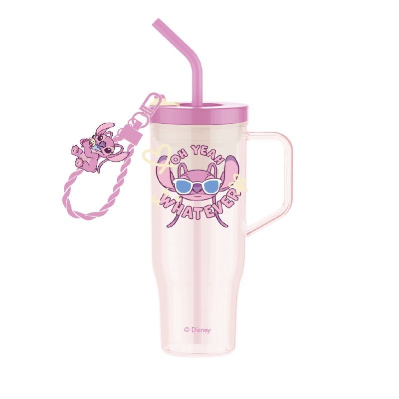 Disney Lilo & Stitch Collection Plastic Tumbler with Straw 1250ml Pink