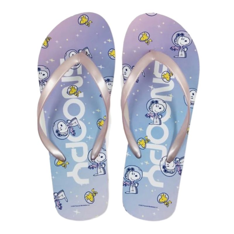 Snoopy The Little Space Explorer Pink Women's Flip Flops Size 35-36