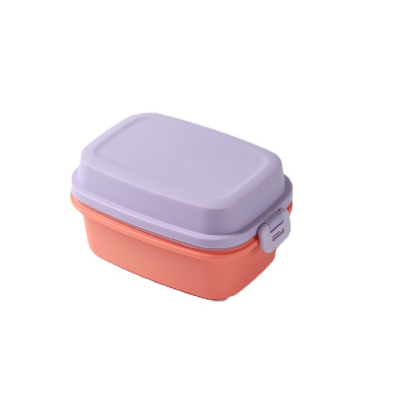 Colorful Double Layered Bento Box 980ml Orange