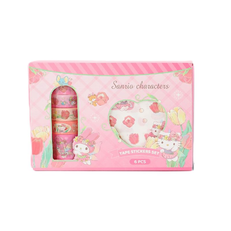 Sanrio Hello Kitty & Friends My Melody Tulip Collection Diary Sticker Set 6 Rolls