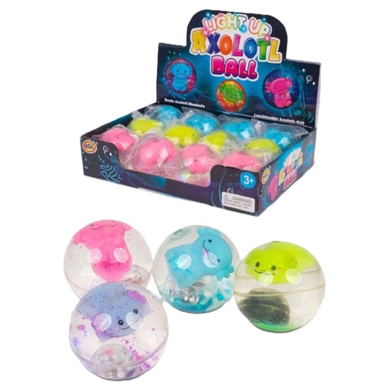 Flashing Light Up Axolotl Water Ball (Assorted Colours)