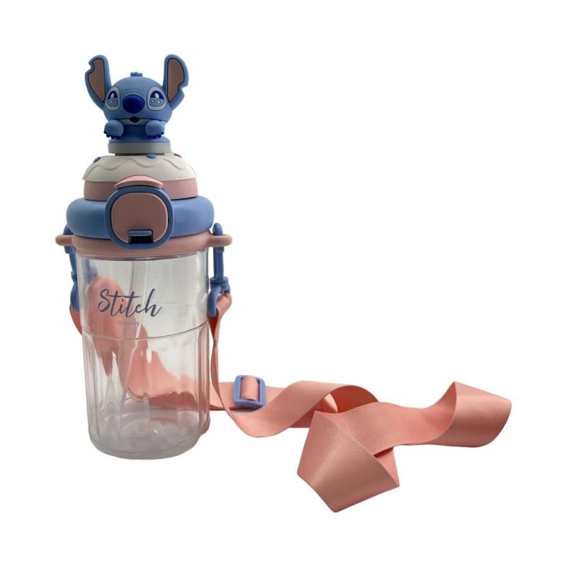 Disney Stitch Dinner Party Tritan Bottle With Strap 600ml Stitch