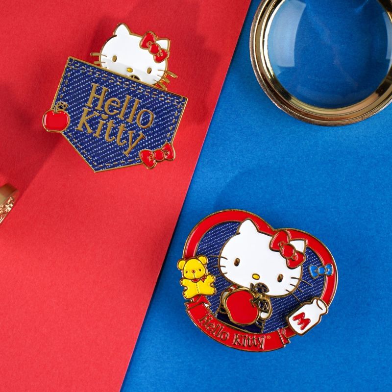 Sanrio Hello Kitty & Friends Classic Collection Denin Metal Badge Fridge Magnet Assorted