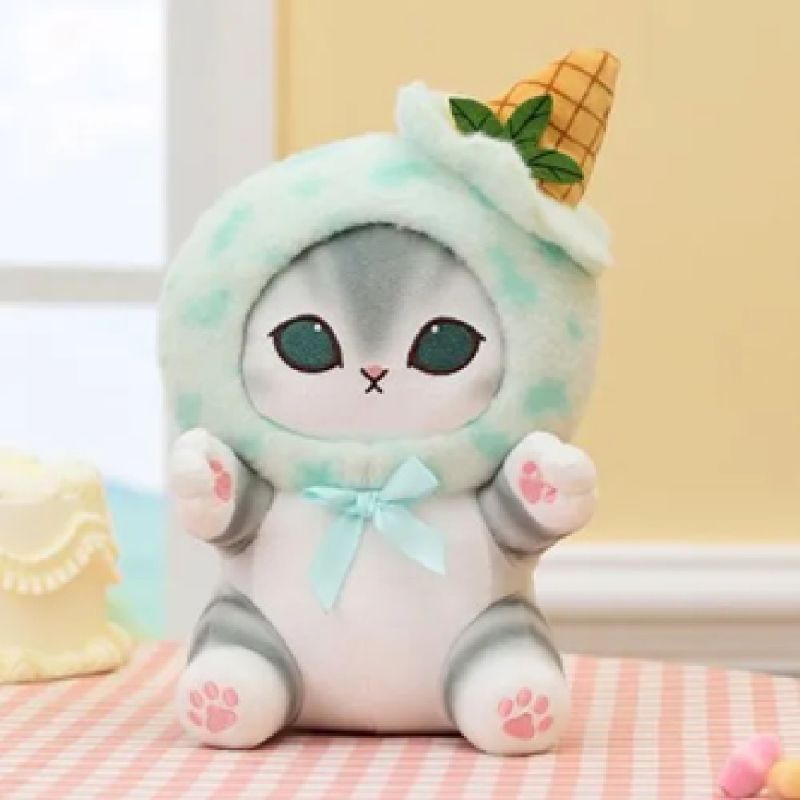 Mofusand Ice Cream Collection Green Hat Small Plush Soft Toy