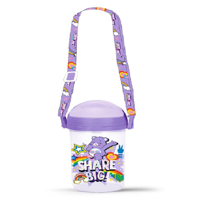Care Bears Collection Purple Plastic Water Bottle With Strap 400ml