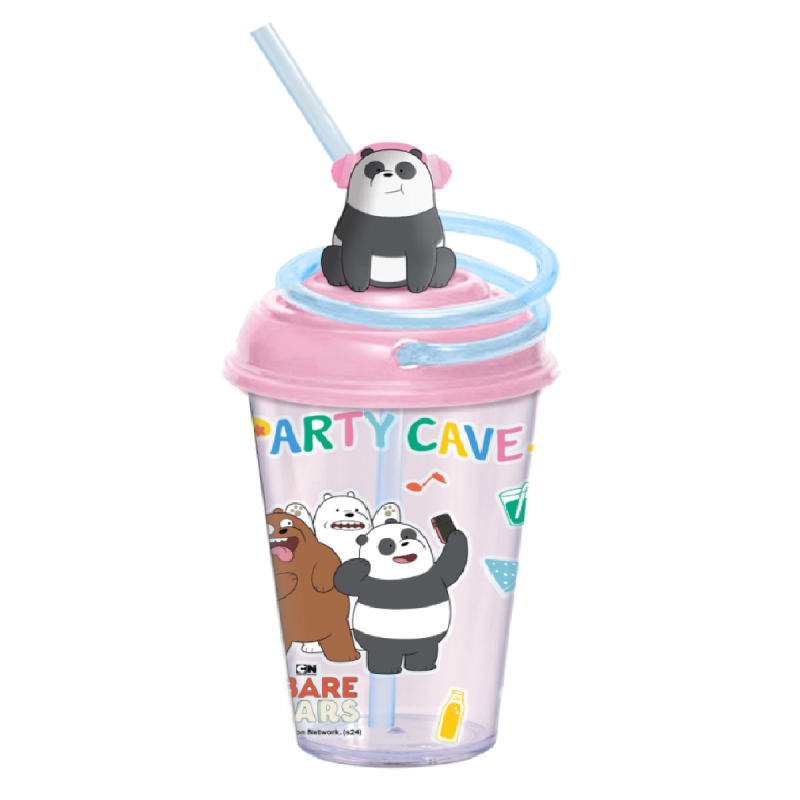 We Bare Bears Seaside Music Festival Plastic Tumbler & Straw 480ml