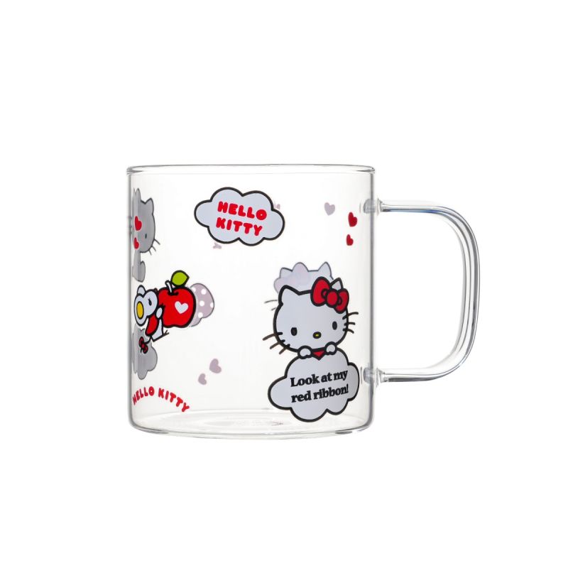 Sanrio Hello Kitty Apple Collection Glass Mug 