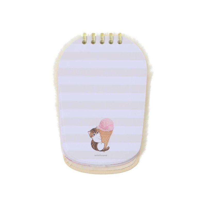 Mofusand Ice Cream Collection Yellow Plush Notebook