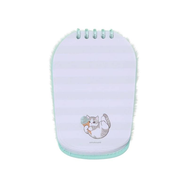 Mofusand Ice Cream Collection Green Plush Notebook