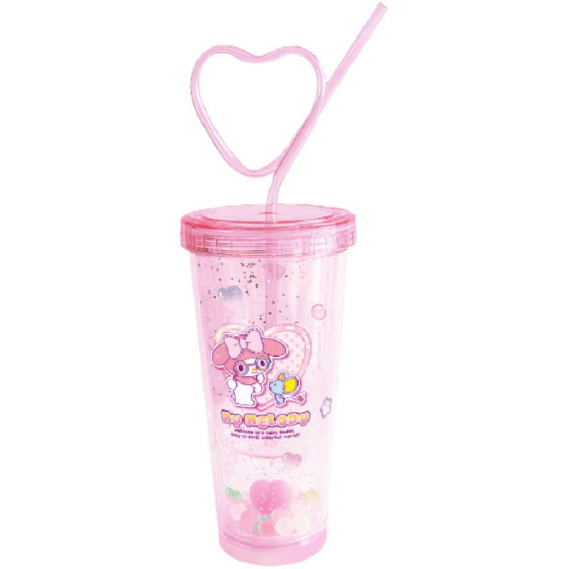 Sanrio My Melody Sweet Factory Heart Double Wall Plastic Tumbler 440ml