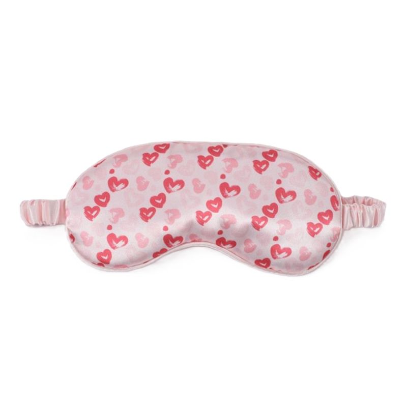 MINISO Pink Romance Series Heart Imitated Silk Eye Mask