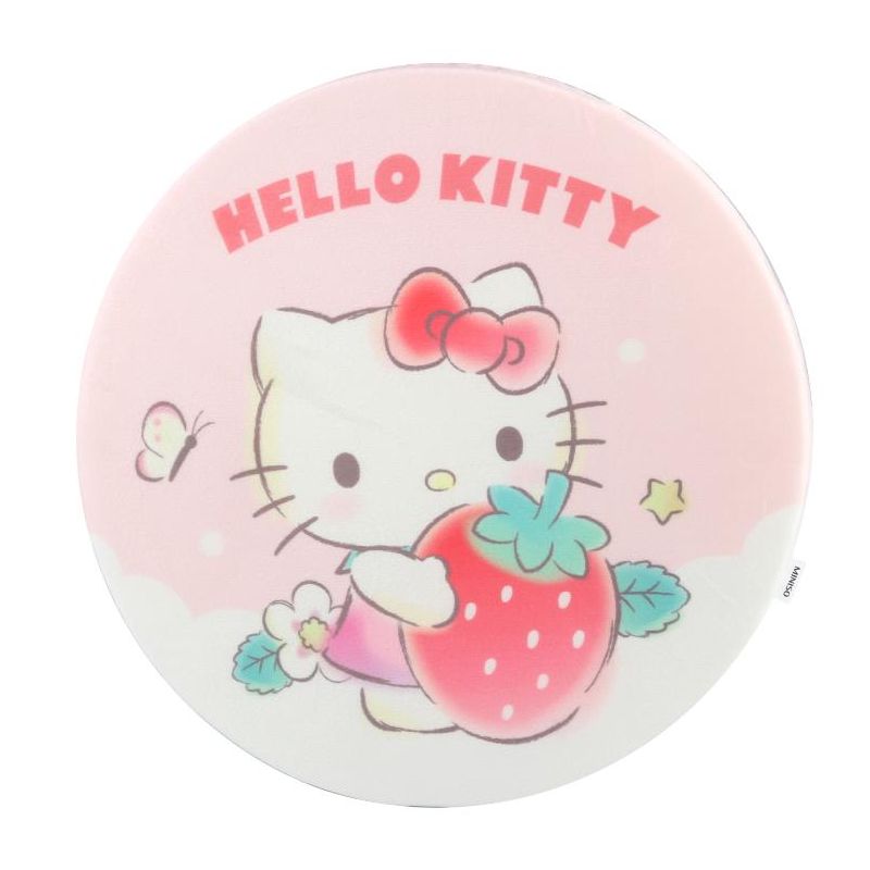 Sanrio Hello Kitty Strawberry Collection 5cm Thick Round Seat Cushion