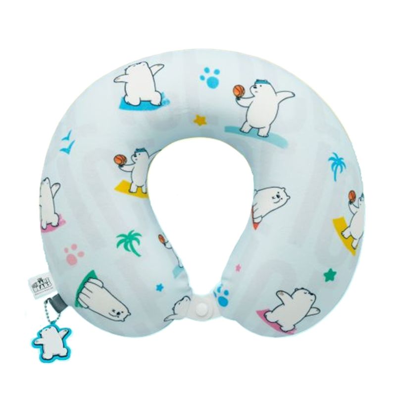 We Bare Bears Ice Bear Seaside Music Festival Neck Pillow 
