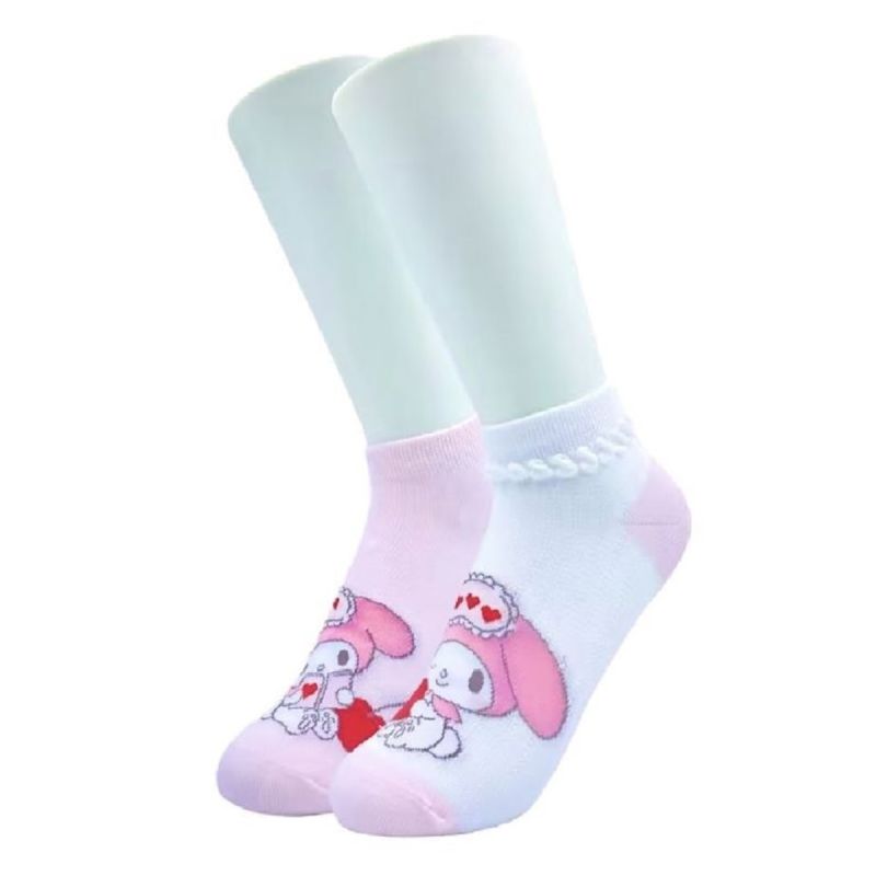 Sanrio My Melody Cherry Ankle Socks 2 Pairs UK Size 4.5-6.5
