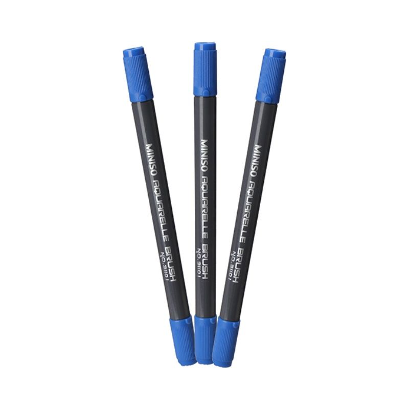 MINISO Water Soluble Double Headed Blue Coloured Pen