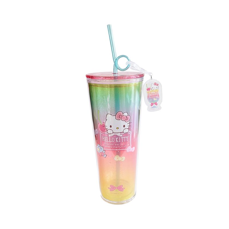 Sanrio Hello Kitty Plastic Tumbler with Pendant 800ml