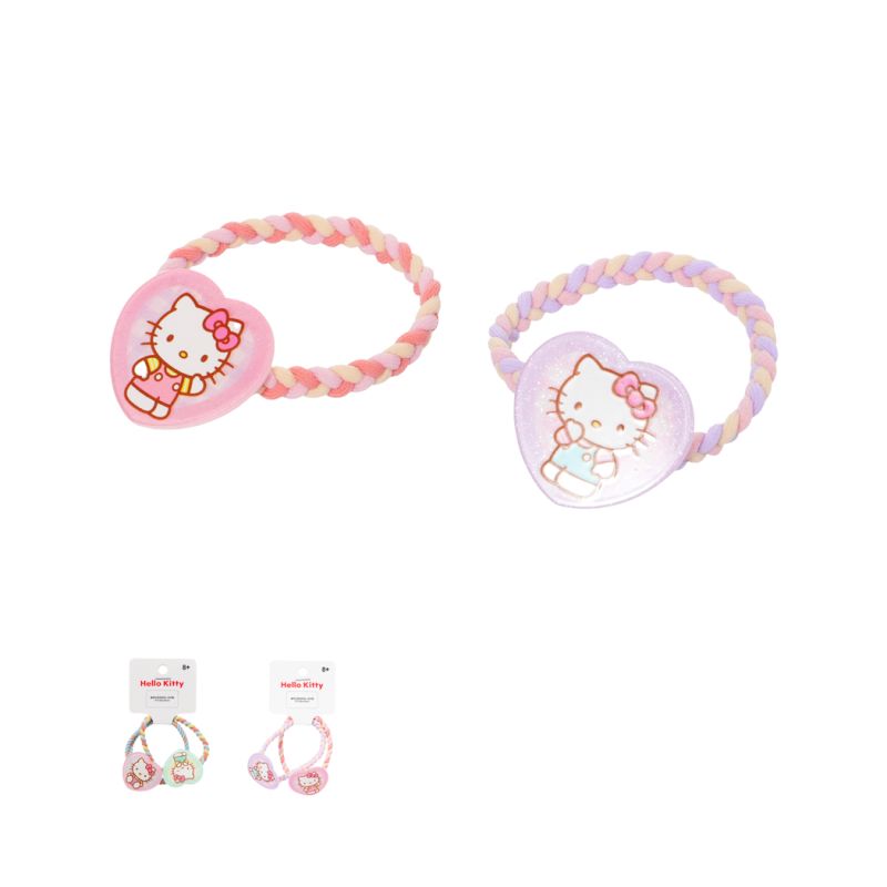 Sanrio Hello Kitty Heart Pack Of Two Hair Ties