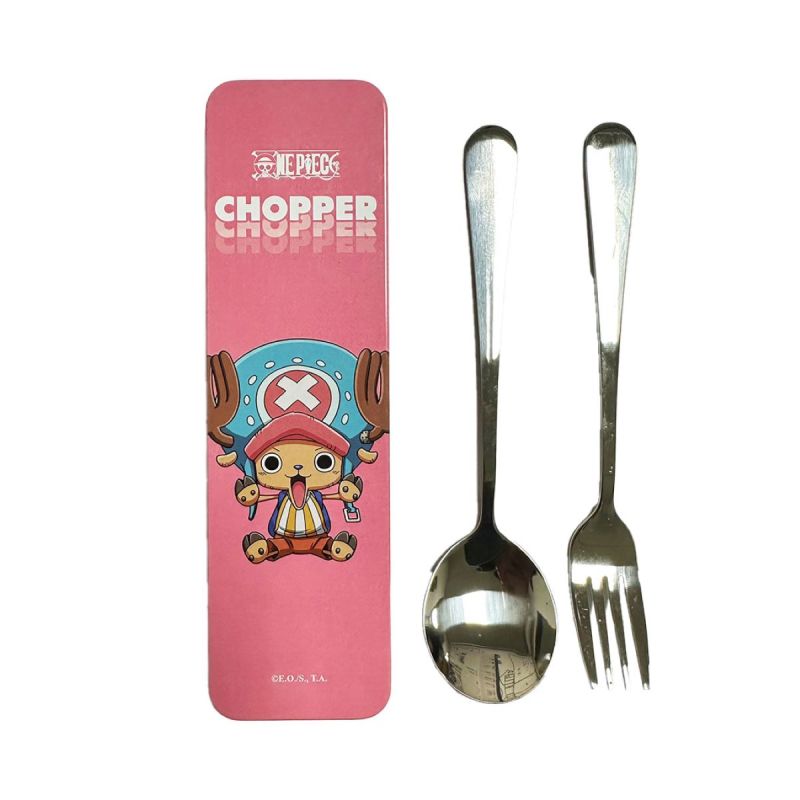 One Piece Classic Collection Chopper Flatware Fork & Spoon Set