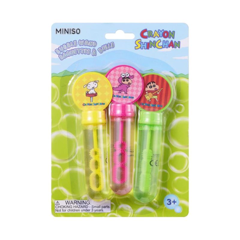 Crayon Shinchan Super Costume Adventure Collection Mini Bubble Wand (3 Pcs)-Muti