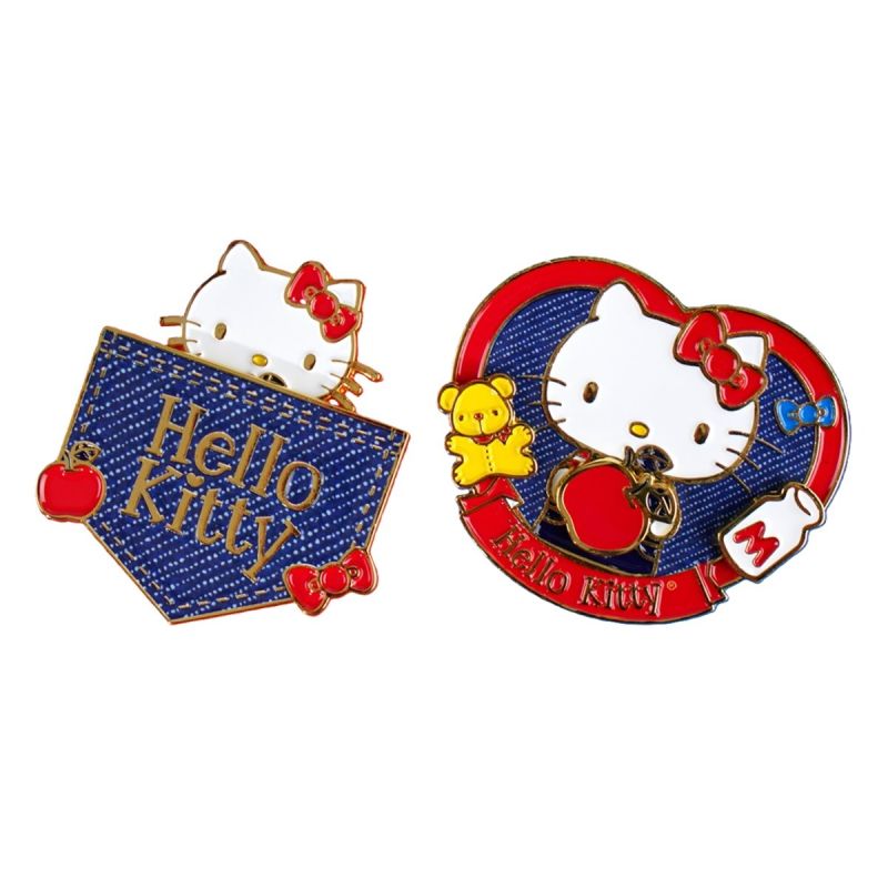 Sanrio Hello Kitty & Friends Classic Collection Denin Metal Badge Fridge Magnet Assorted