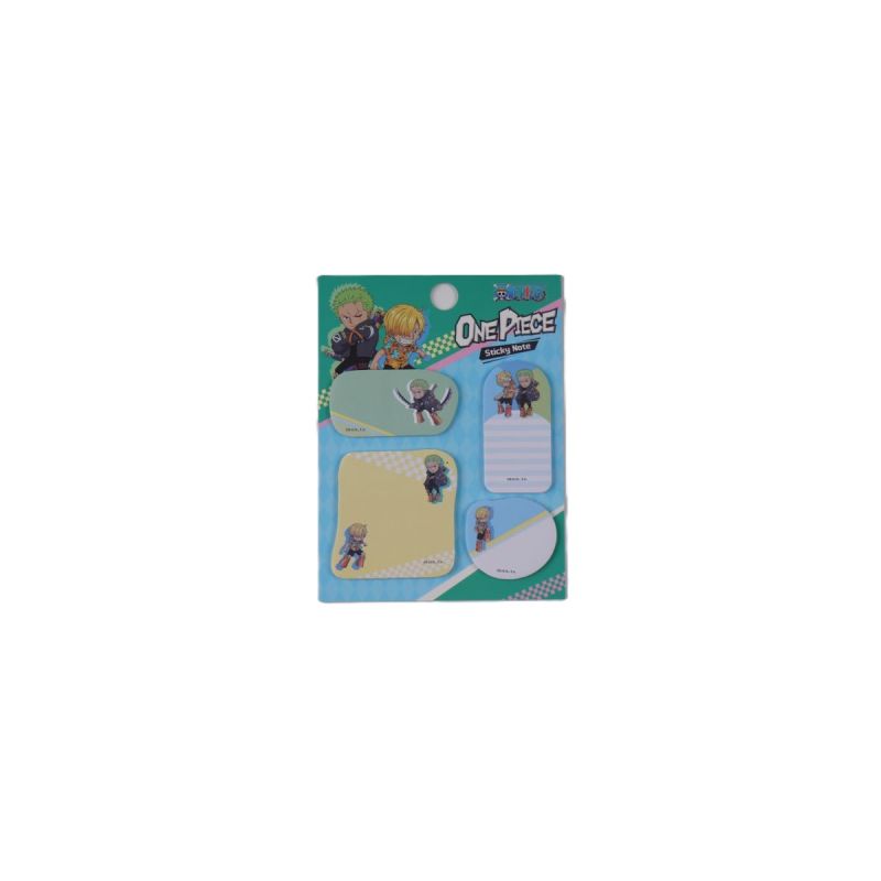 One Piece Collection Mini Figure Sticky Notes Set (4 Pcs) (Zoro, Sanji)