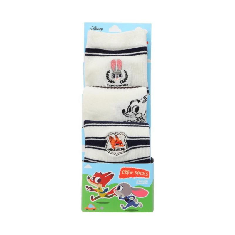 Disney Zootropolis 2 Women's 3 Pairs Crew Socks Gift Box