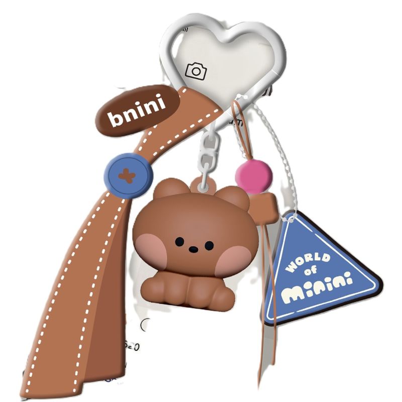 Minini Collection Dopamine Sitting-Posture 3D Keychain Bnini Character