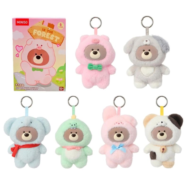 MINISO Gift Bear In The Forest Vinyl Plush Pendant Surprise Blind Box