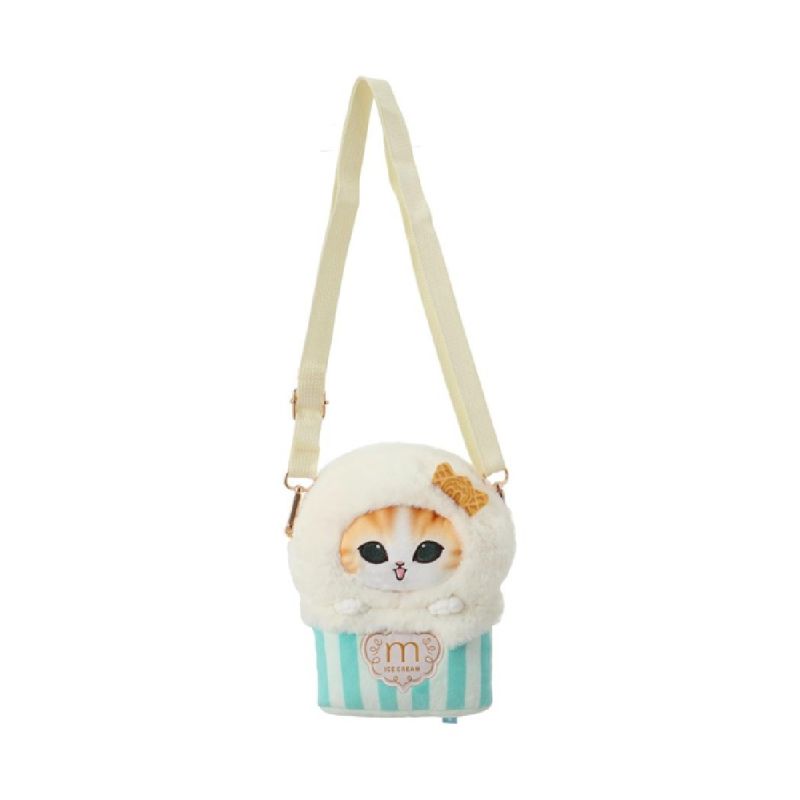 Mofusand Ice Cream Collection Gren Plush Crossbody Bag