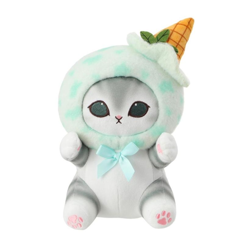 Mofusand Ice Cream Collection Green Hat Small Plush Soft Toy