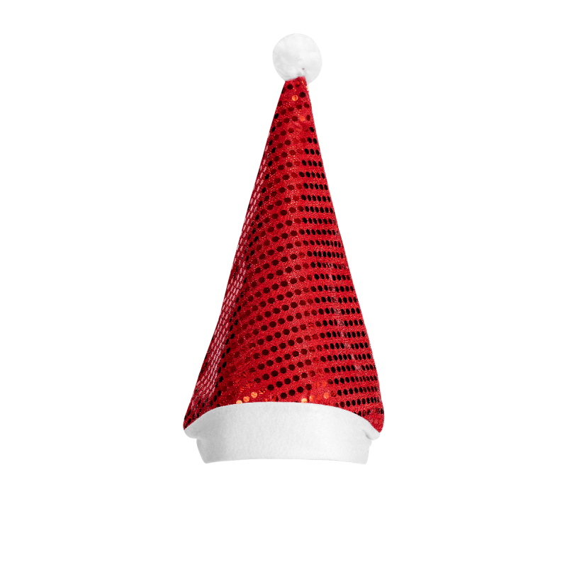 MINISO Red Sequin Santa Christmas Hat