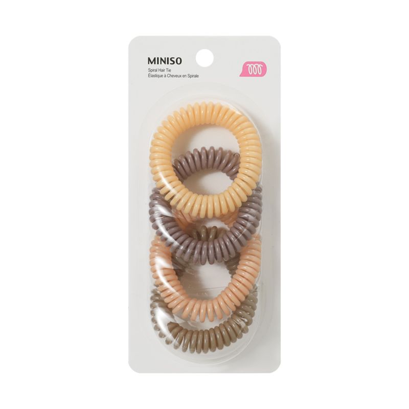 Set of 4 Spiral Hair Ties Spice