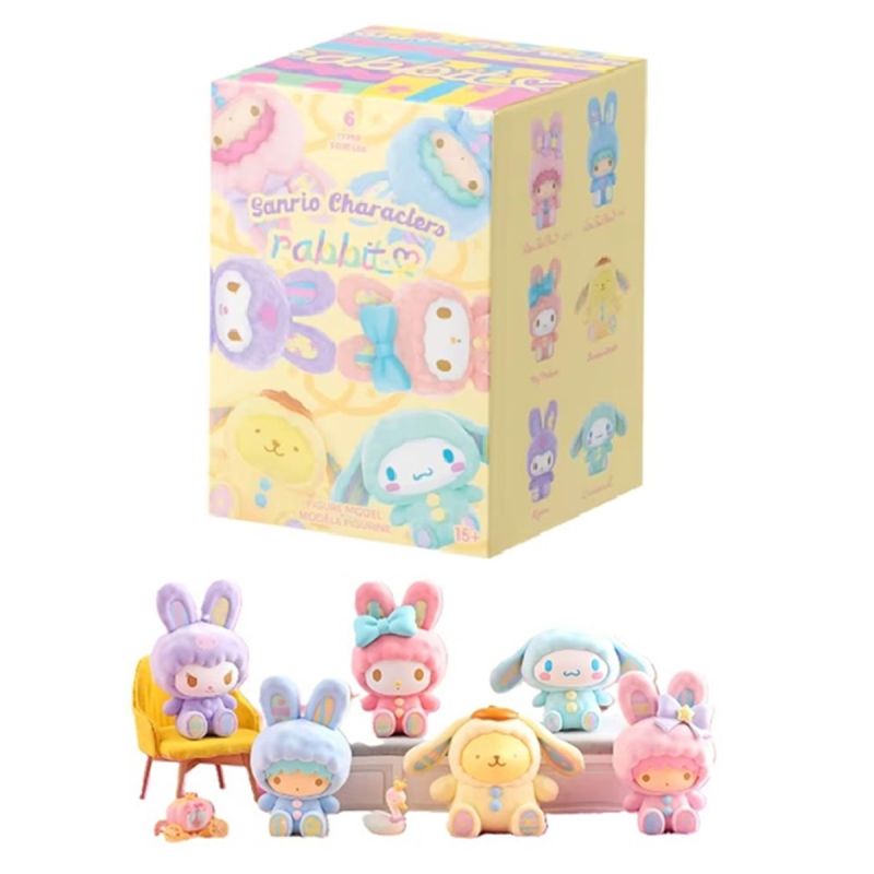 Sanrio Characters Rabbit Series Flock Blind Box Figure