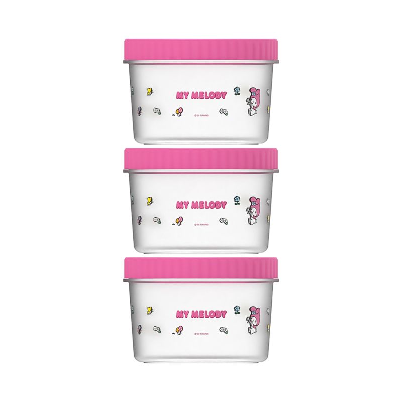 Sanrio Hello Kitty & Friends My Melody Food Storage Container 3 Piece Set