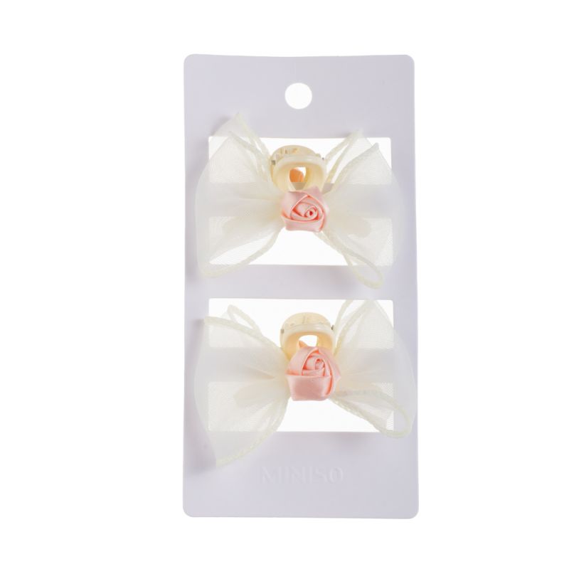 Rose Series Bow Tie Little Hair Claw Clips (2 pcs)