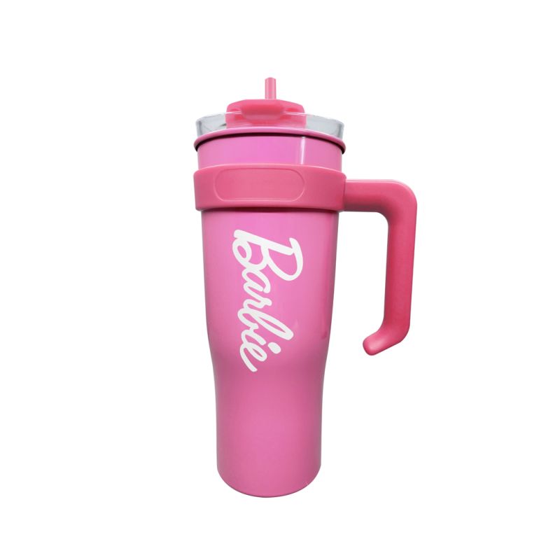 Barbie Pink Steel Cup & Straw 1600ml