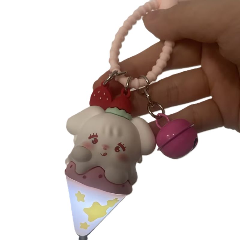 Mikko Summer Series Strawberry LED Ice-Cream Keychain