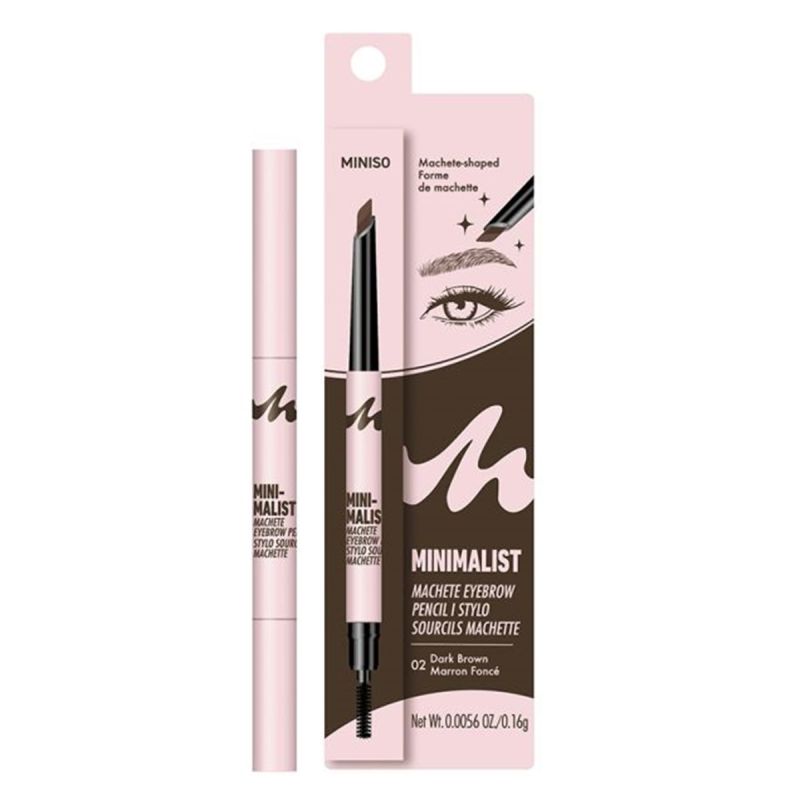 MINISO Minimalist Natural Brow Finish Eyebrow Pencil Dark Brown