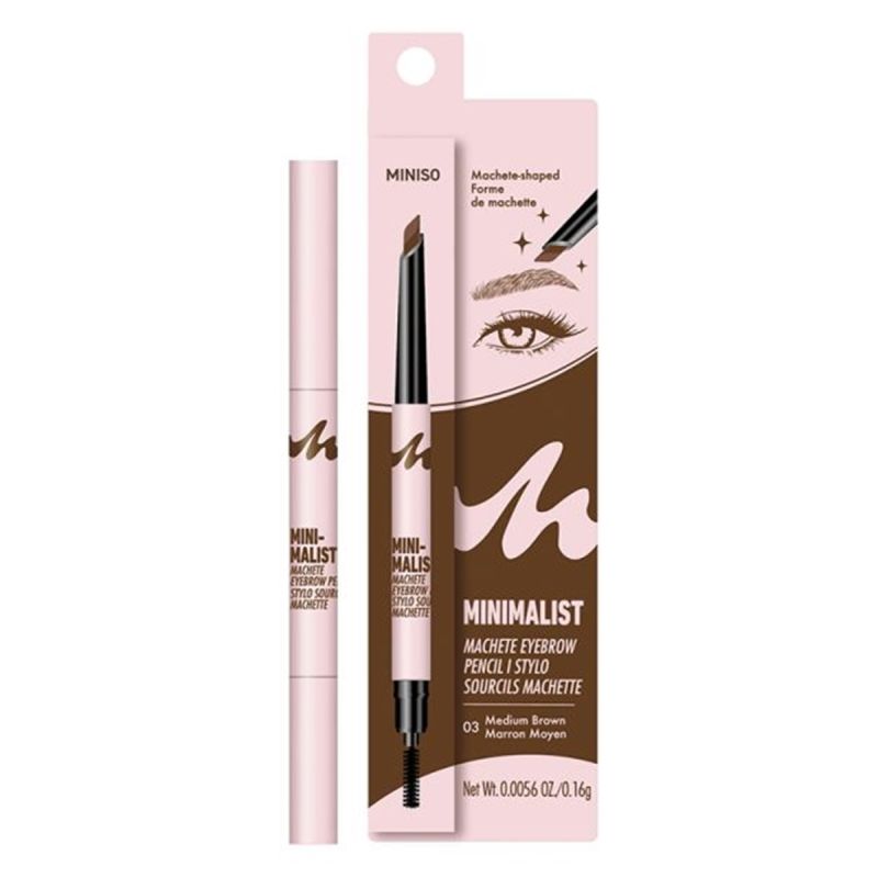 MINISO Minimalist Smooth Application Eyebrow Pencil Medium Brown