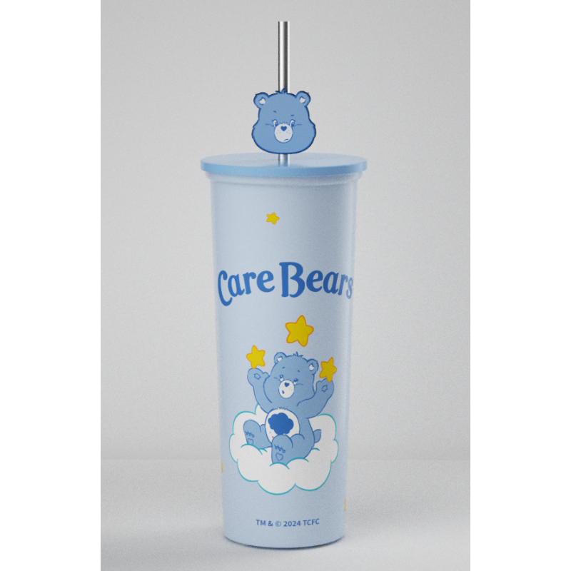 Care Bears Collection Blue Stainless Steel Tumbler with Straw 800ml
