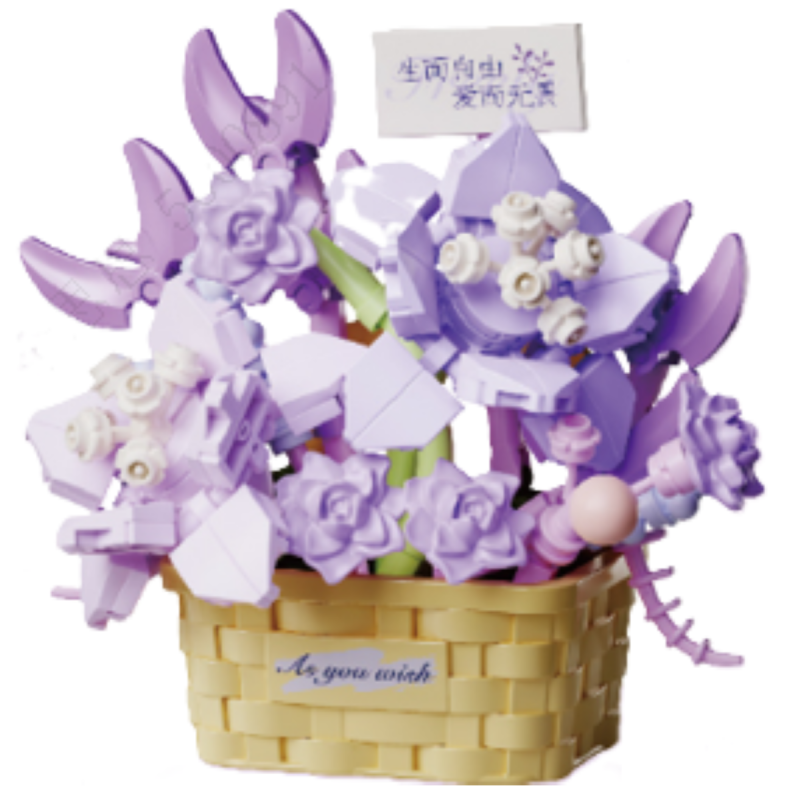 MINISO Toys Flower Language Series Flower Memory Building Blocks
