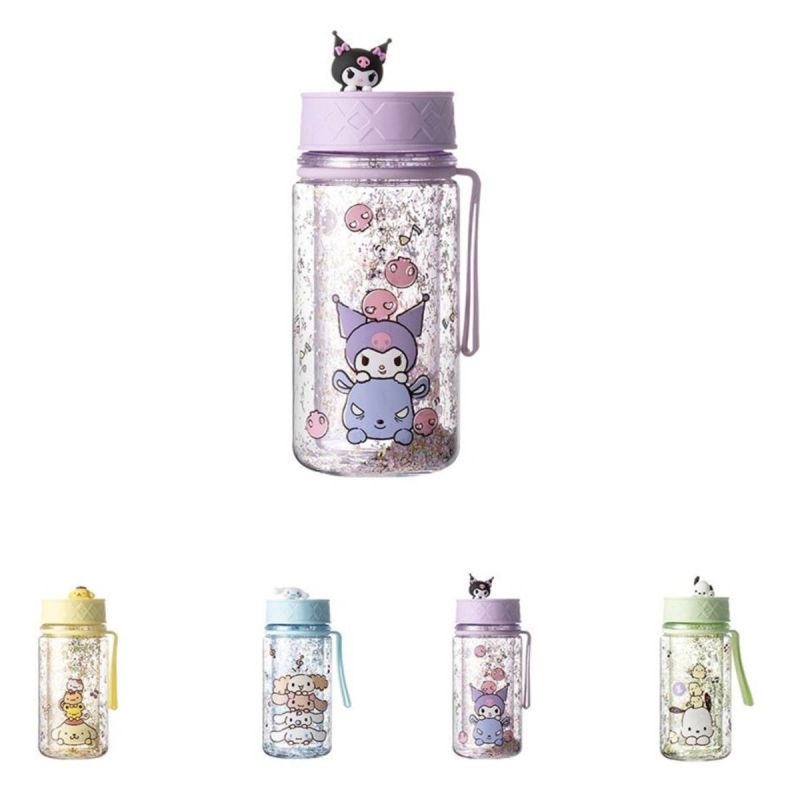 Sanrio Assorted Character Water Bottle With Strap 300ml