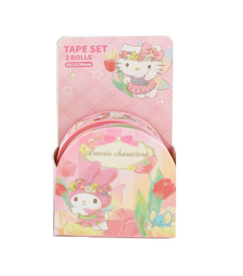 Sanrio My Melody Tulip Collection Adhesive Tape Set 3 Roll