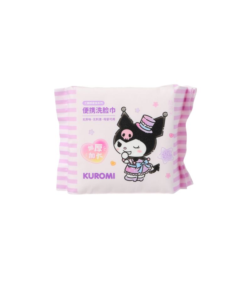 Sanrio Kuromi Dry Wipes 25 Sheets Travel Pack Size