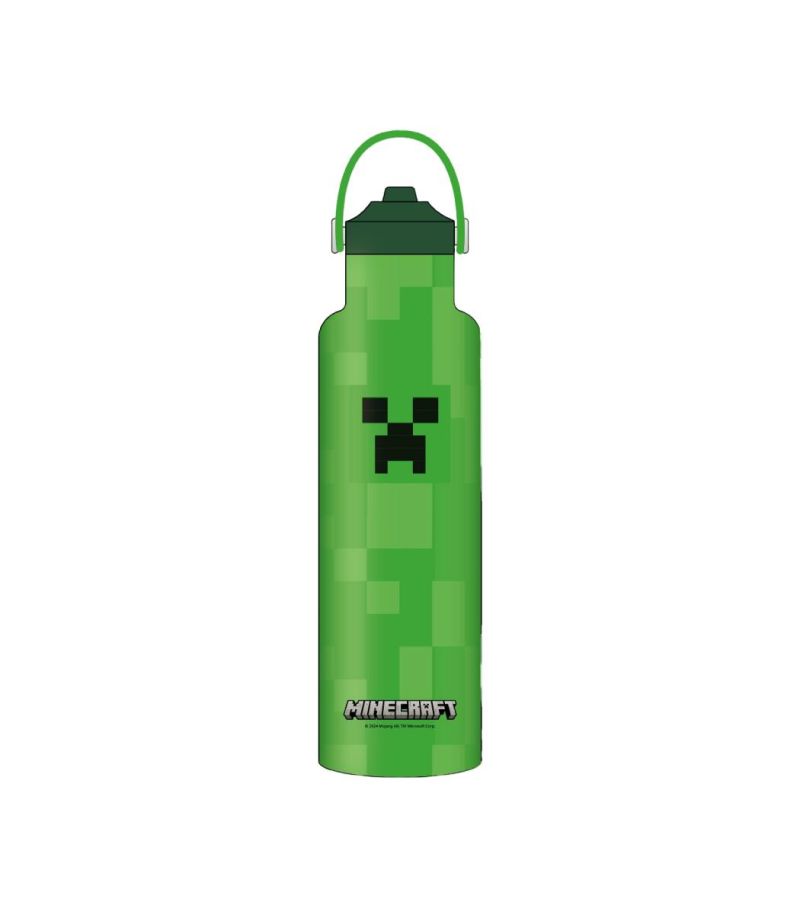 Minecraft Steel Water Bottle 750ml 