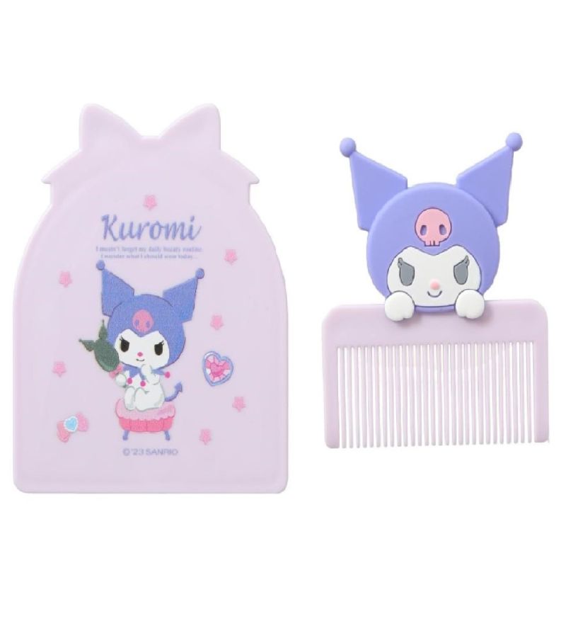 Sanrio Kuromi Mini Mirror & Brush Set
