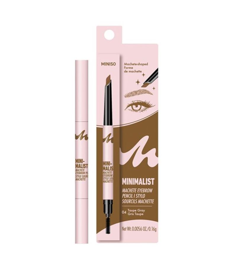 MINISO Minimalist Subtle Brow Shaping Eyebrow Pencil Taupe Grey 