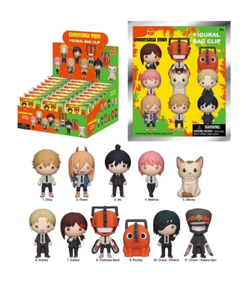 Chainsaw Man Series 1 Bag Clips Foam Keychain Surprise Bag