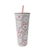 Pink Romance Series Cute Bear Single-Layer Stainless Steel Cup 800ml