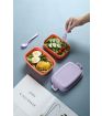 Colorful Double Layered Bento Box 980ml Orange